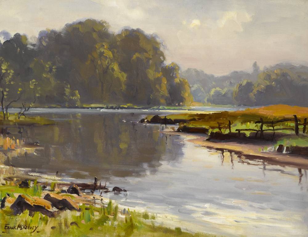 LAKE SCENE by Frank McKelvey RHA RUA (1895-1974) at Whyte's Auctions