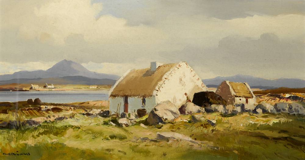GALWAY COTTAGE, ROUNDSTONE, CONNEMARA by Maurice Canning Wilks RUA ARHA (1910-1984) at Whyte's Auctions