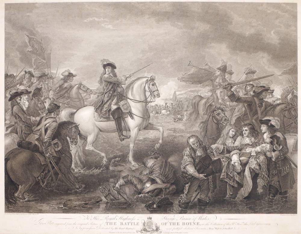 1690 Battle of the Boyne after the painting by Benjamin West. at Whyte's Auctions