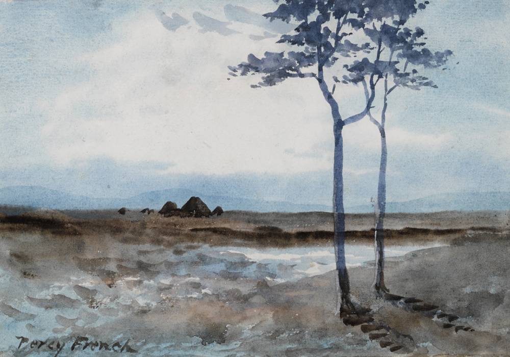 BOG LANDSCAPE WITH TREES by William Percy French (1854-1920) at Whyte's Auctions