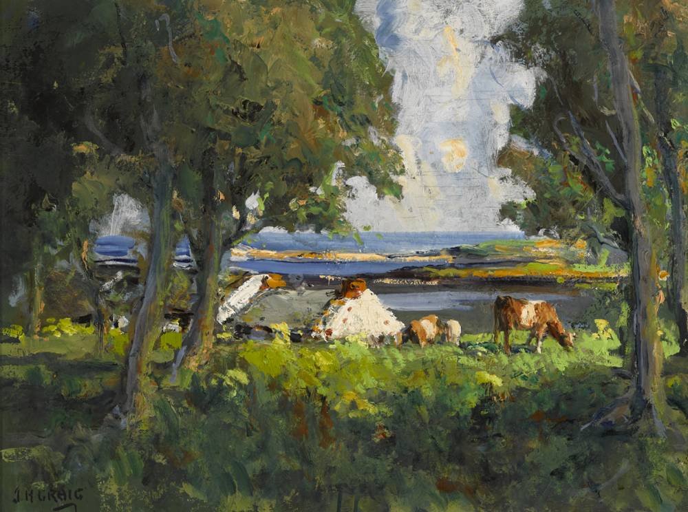 CATTLE GRAZING by James Humbert Craig RHA RUA (1877-1944) at Whyte's Auctions