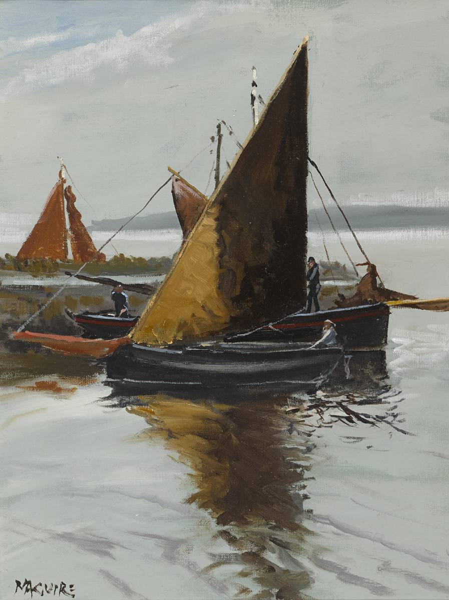 PCN, GAFF RIGGED, KINVARA, COUNTY GALWAY by Cecil Maguire RHA RUA (1930-2020) at Whyte's Auctions