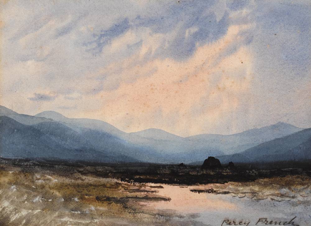 SUNSET OVER BOGLAND by William Percy French (1854-1920) at Whyte's Auctions