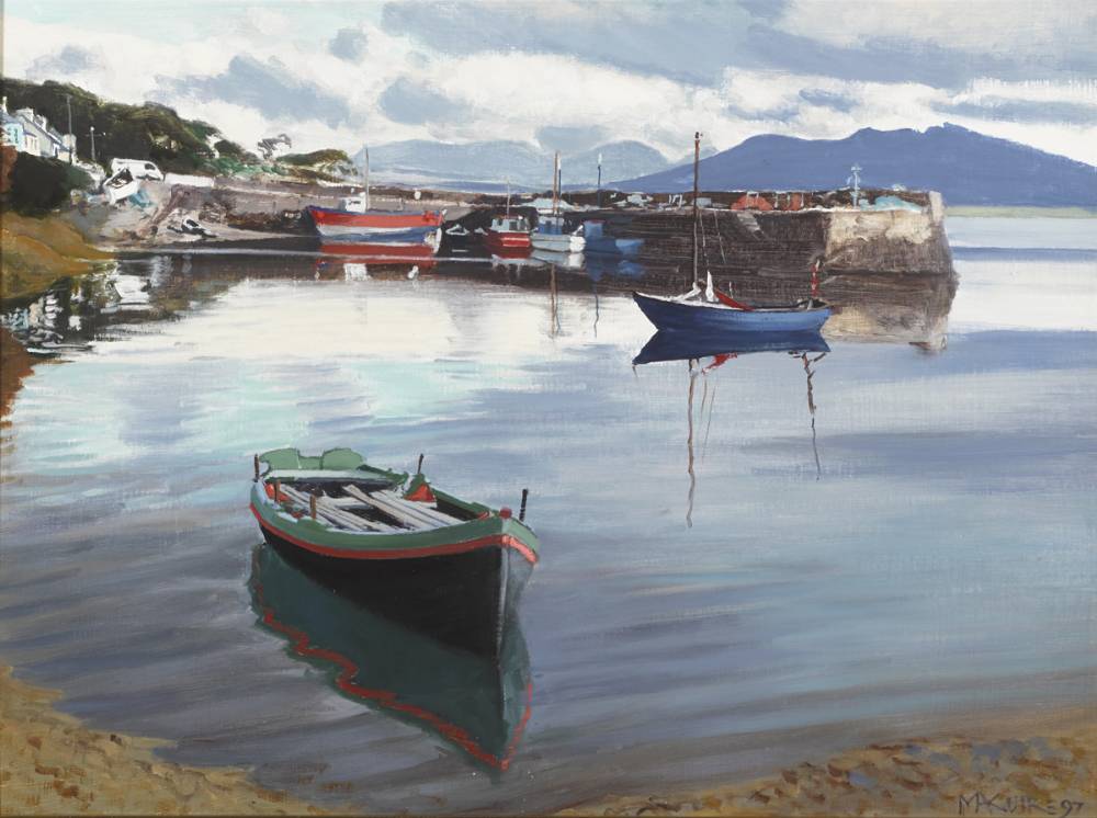 ROUNDSTONE HARBOUR, 1997 by Cecil Maguire RHA RUA (1930-2020) at Whyte's Auctions