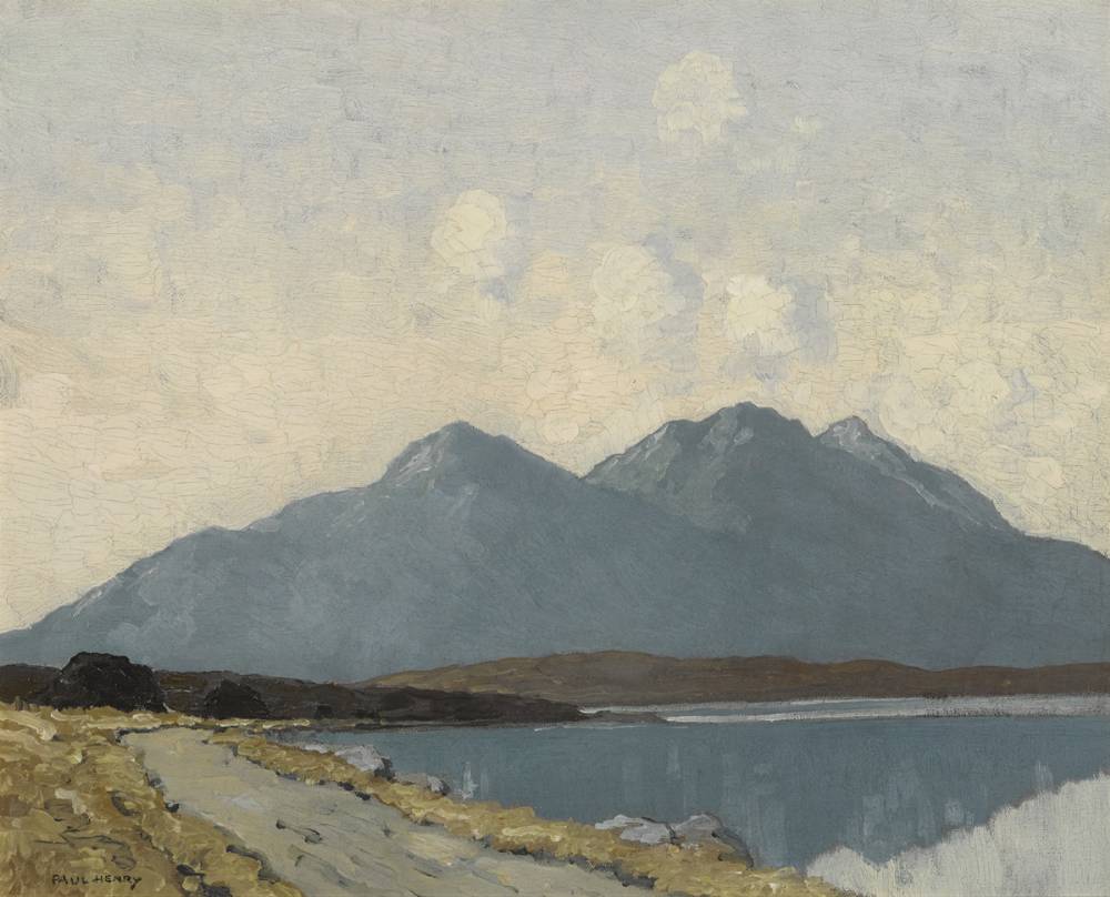EVENING, SILENCE AND PEACE, COUNTY MAYO, c.1935-1943 by Paul Henry sold for 80,000 at Whyte's Auctions