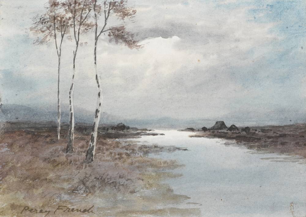 TREES AND BOG RIVER by William Percy French (1854-1920) at Whyte's Auctions