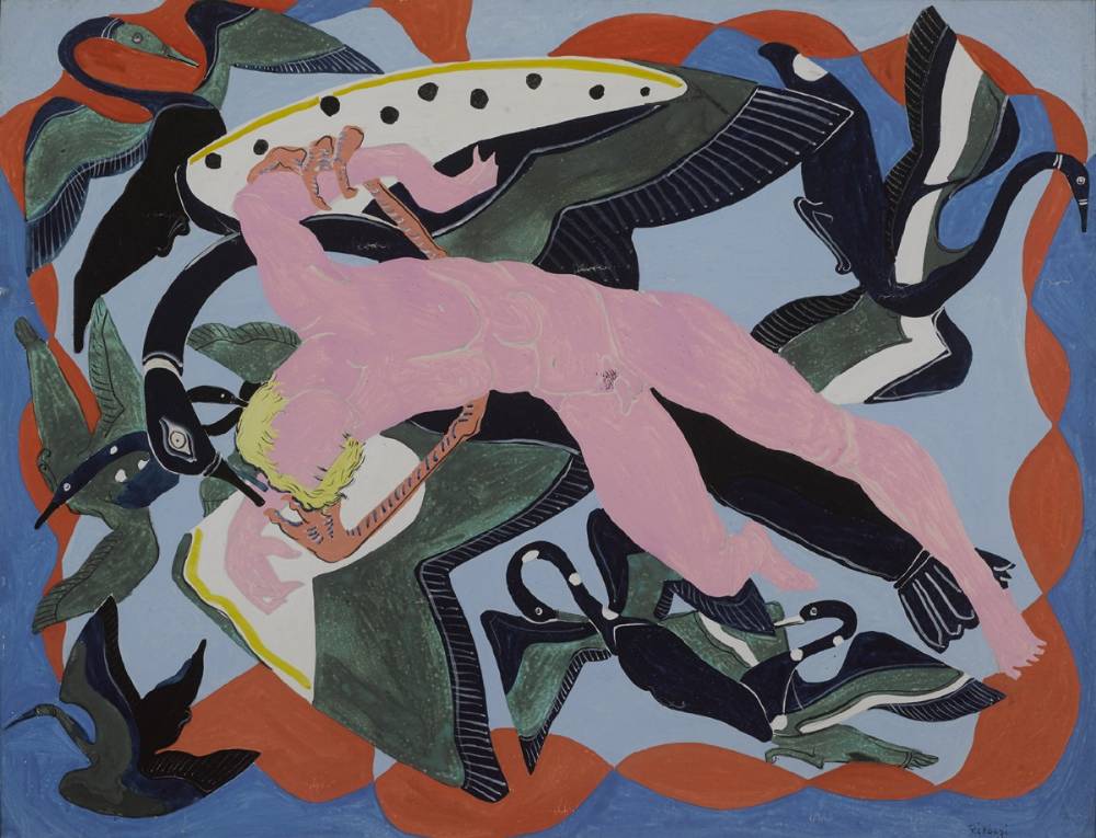 SWANS ENCIRCLING NUDE, c.1940s-1950s by Basil Ivan Rkczi (1908-1979) at Whyte's Auctions