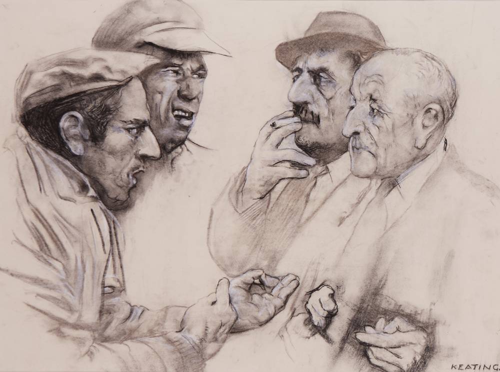 FOUR MEN, IN DISCUSSION by Sen Keating sold for 12,000 at Whyte's Auctions