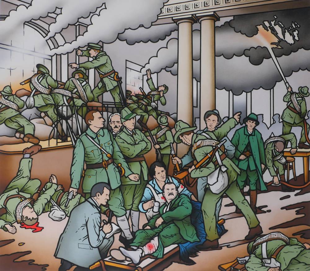 BIRTH OF THE IRISH REPUBLIC by Robert Ballagh (b.1943) at Whyte's Auctions