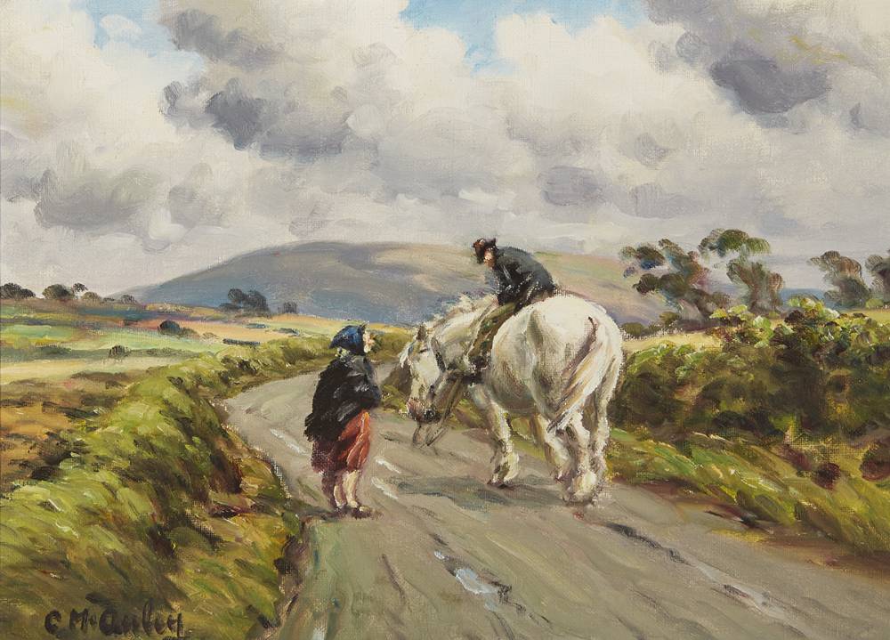 STOPPING FOR A CHAT by Charles J. McAuley RUA ARSA (1910-1999) at Whyte's Auctions