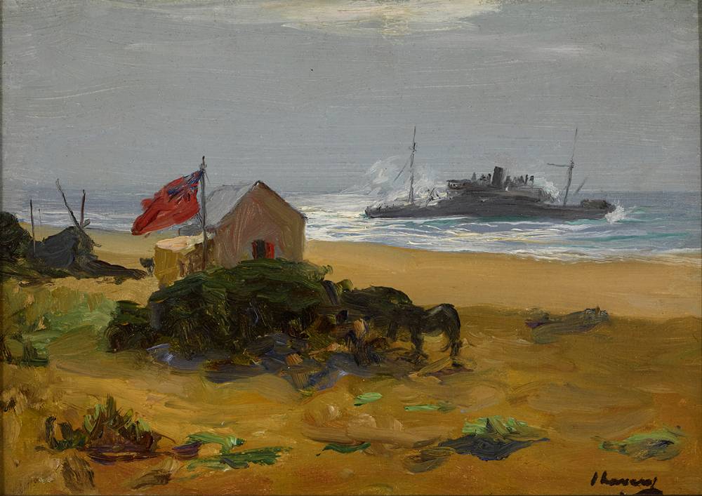 THE WRECK OF THE DELHI, SIDI CASSIM, MOROCCO, 1911 by Sir John Lavery sold for 11,500 at Whyte's Auctions