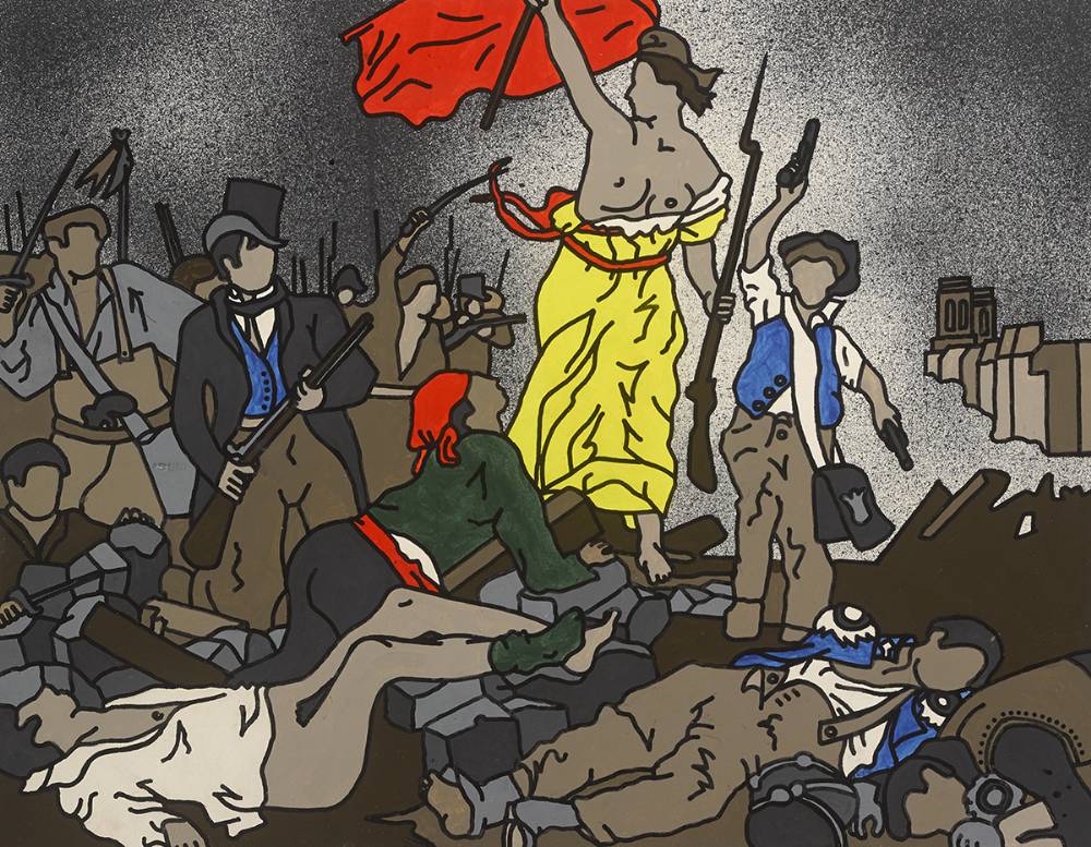 STUDY FOR LIBERTY ON THE BARRICADES, 1970 by Robert Ballagh sold for 5,200 at Whyte's Auctions