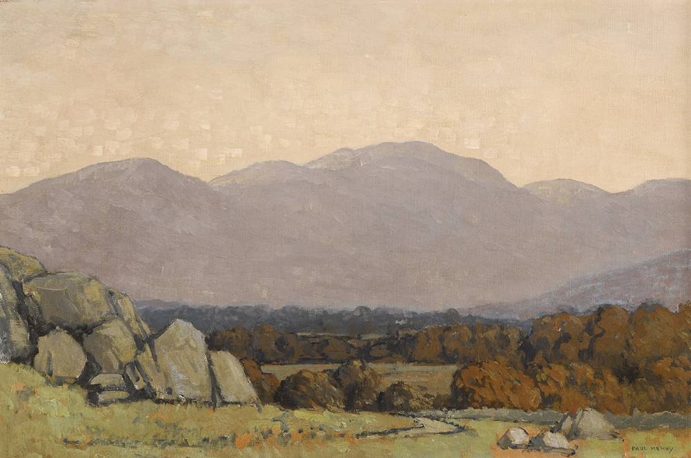 GLENCREE, COUNTY WICKLOW, c. 1939-45 by Paul Henry sold for 55,000 at Whyte's Auctions