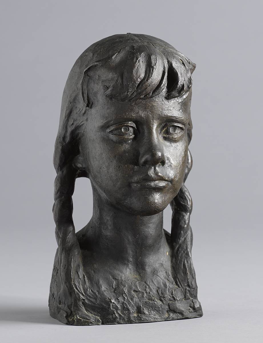 BUST OF CLARE (DAUGHTER OF BRENDA, AGE 9), 1957 by Brenda Williams sold for 5,000 at Whyte's Auctions