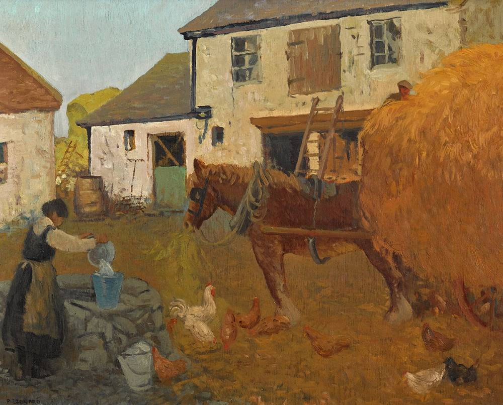 HARFORD'S YARD, RUSH by Patrick Leonard HRHA (1918-2005) at Whyte's Auctions