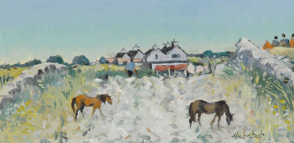 SUMMER MORNING, KILRANE, WEXFORD, 1977 by Maurice MacGonigal PRHA HRA HRSA (1900-1979) at Whyte's Auctions