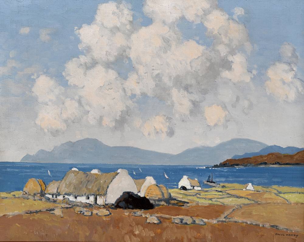 A SUNNY DAY, CONNEMARA, c.1940 by Paul Henry sold for €420,000 at Whyte's Auctions