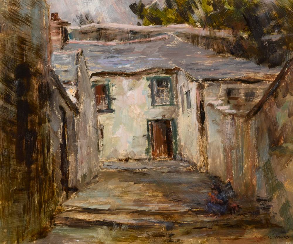 GALWAY LANEWAY by Padraic Woods sold for 850 at Whyte's Auctions