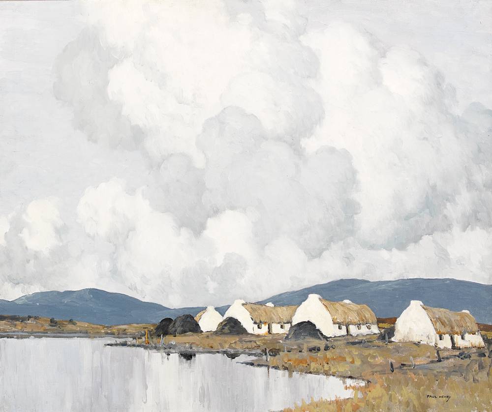 THE BLUE HILLS OF CONNEMARA, 1933 by Paul Henry sold for 240,000 at Whyte's Auctions