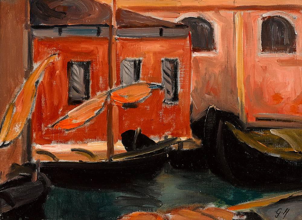 BOATS AT CHIOGGIA, VENICE, ITALY by Grace Henry sold for 3,200 at Whyte's Auctions