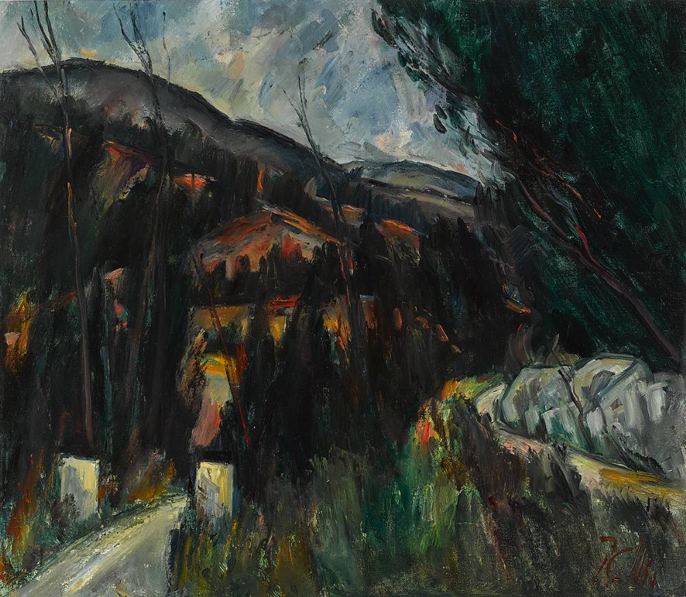 LANDSCAPE AT KNOCKREE, COUNTY WICKLOW by Peter Collis RHA (1929-2012) at Whyte's Auctions
