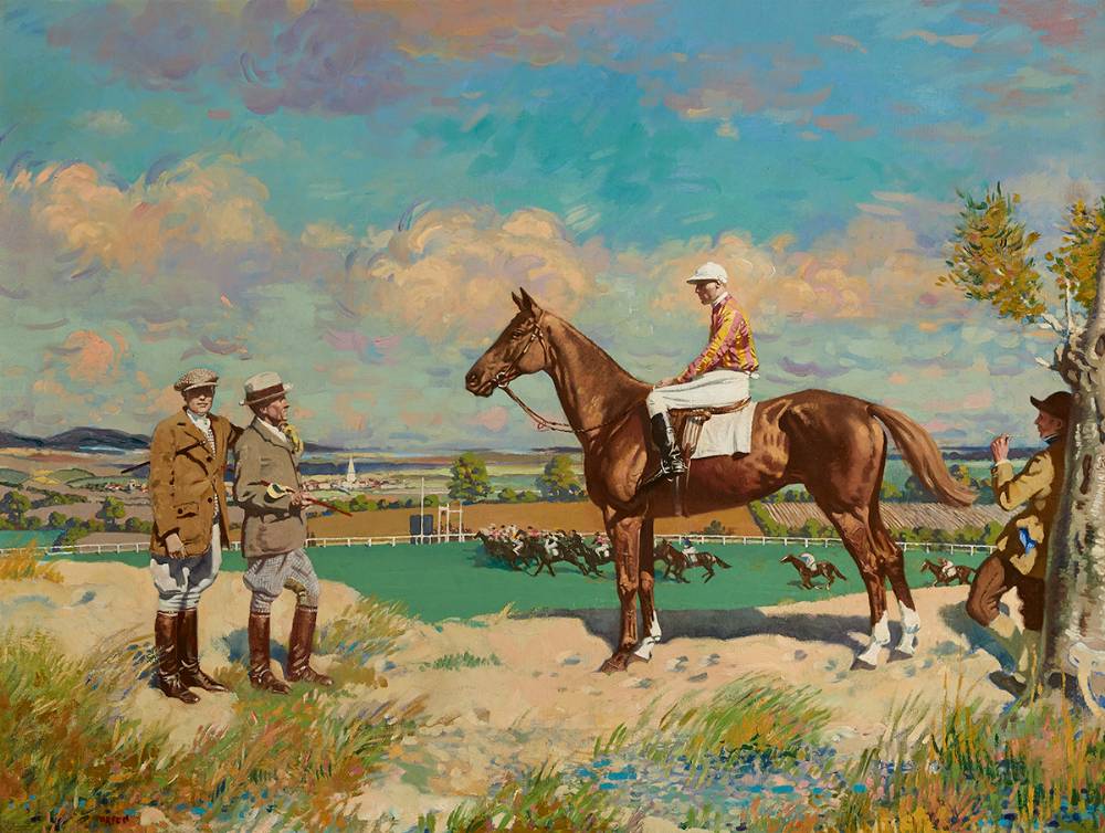 SERGEANT MURPHY AND THINGS; MR STEPHEN SANFORD'S SERGEANT MURPHY WITH CAPTAIN 'TUPPY' BENNETT AND THE TRAINER GEORGE BLACKWELL by Sir William Orpen sold for 175,000 at Whyte's Auctions
