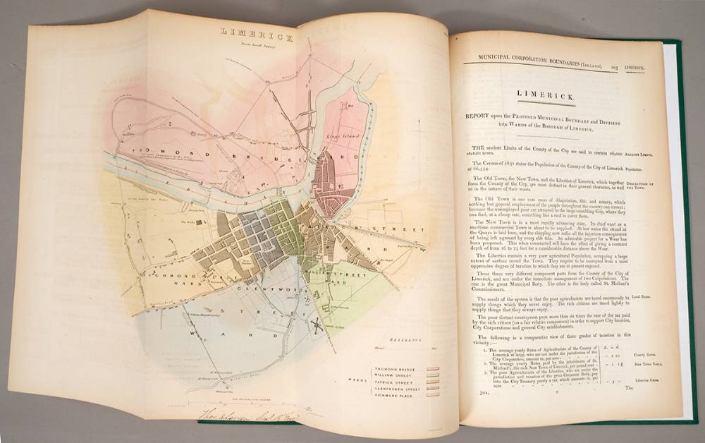 1837 Municipal Corporation Boundaries maps of Limerick City. (3) at Whyte's Auctions