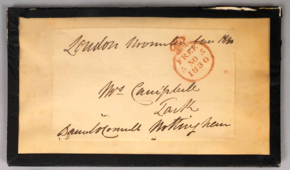 1830 (5 November). Daniel O'Connell signature on the front of a letter. at Whyte's Auctions