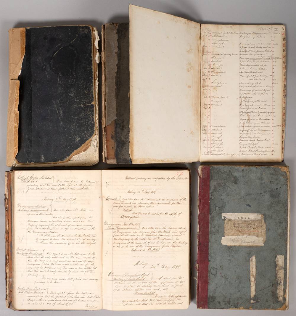 19th Century Irish railway companies minute books and related records. (6) at Whyte's Auctions