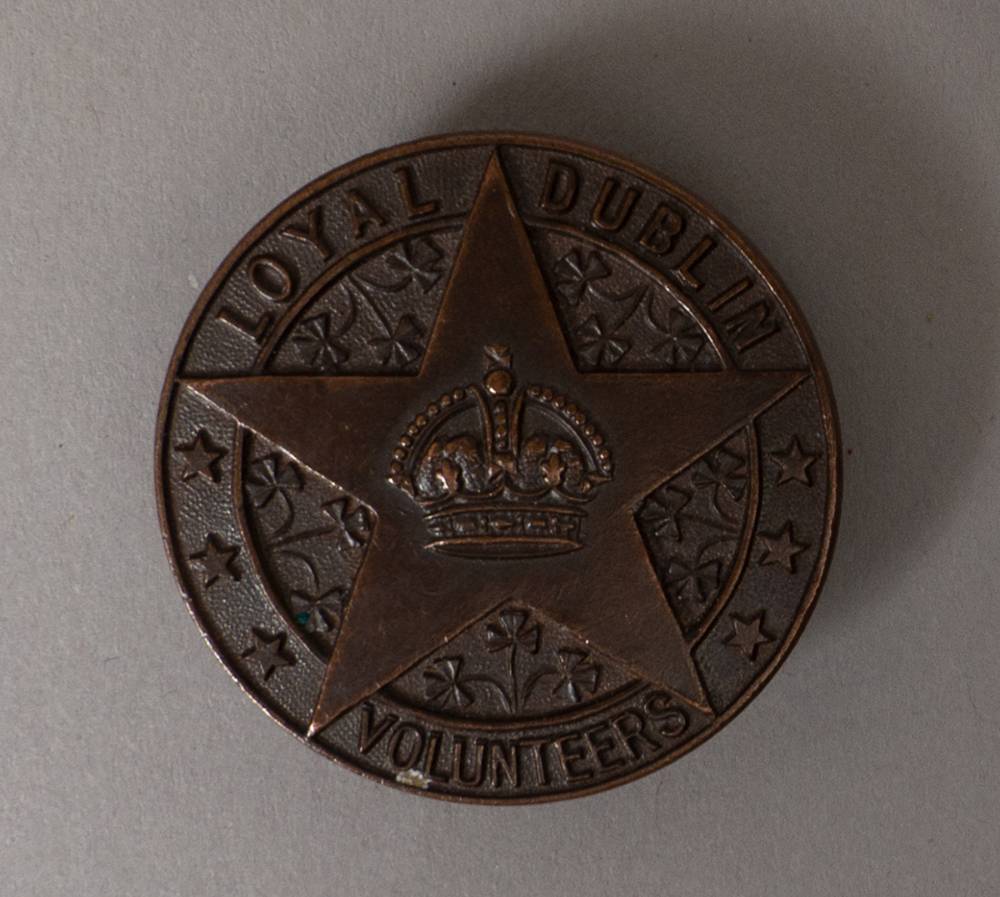 Circa 1915 Loyal Dublin Volunteers lapel badge at Whyte's Auctions