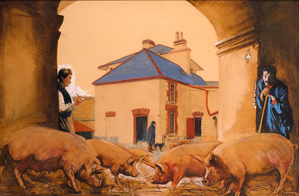 IRISH FREE STATE BACON, 1928 by Sen Keating sold for 10,000 at Whyte's Auctions