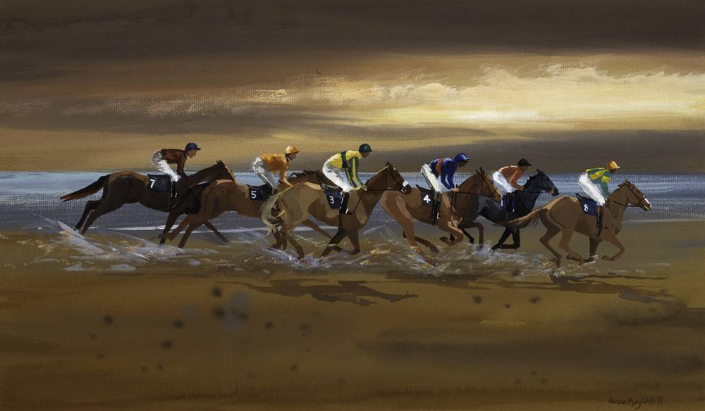 LAYTOWN RACES, COUNTY MEATH, 1995 by Susan Mary Webb sold for 400 at Whyte's Auctions