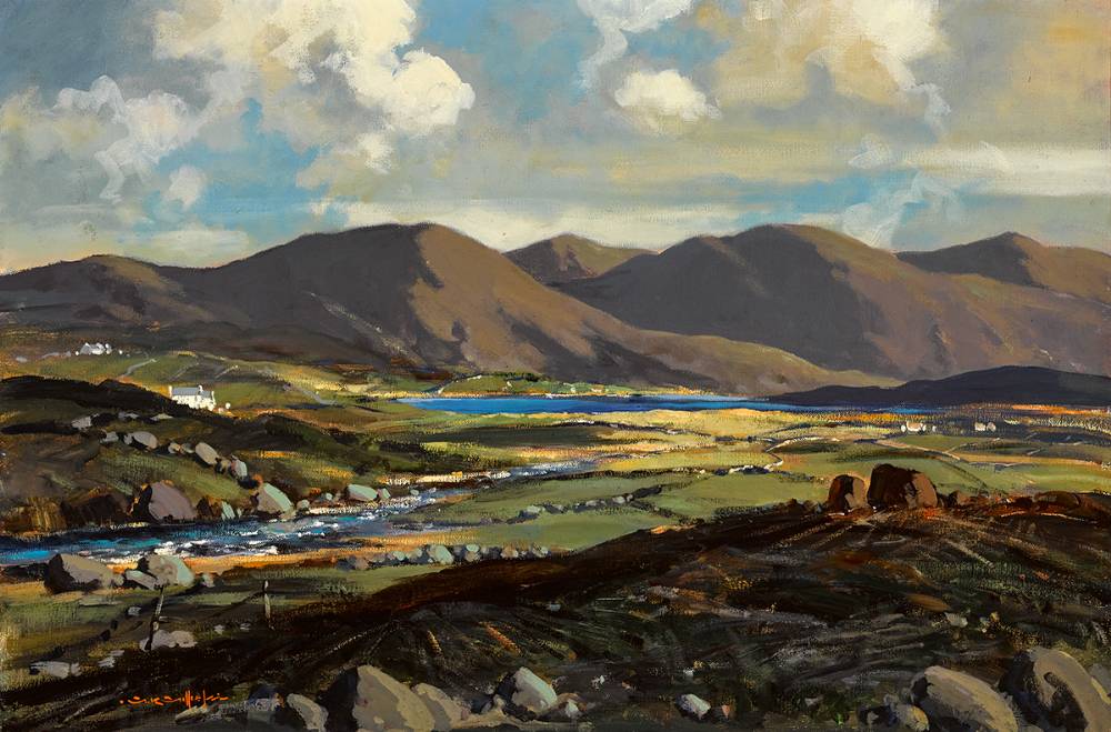 LOUGH INAGH AND TWELVE PINS, CONNEMARA by George K. Gillespie RUA (1924-1995) at Whyte's Auctions