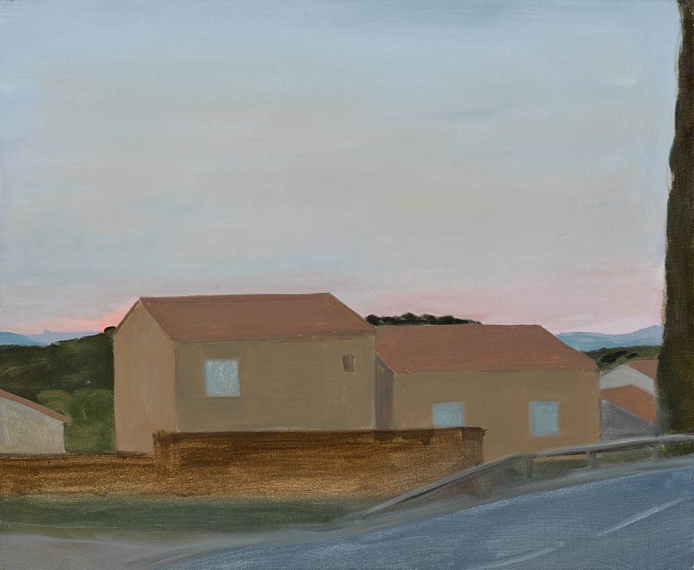 ROADSIDE HOUSE WITH CYPRESS V by Eithne Jordan sold for 1,500 at Whyte's Auctions