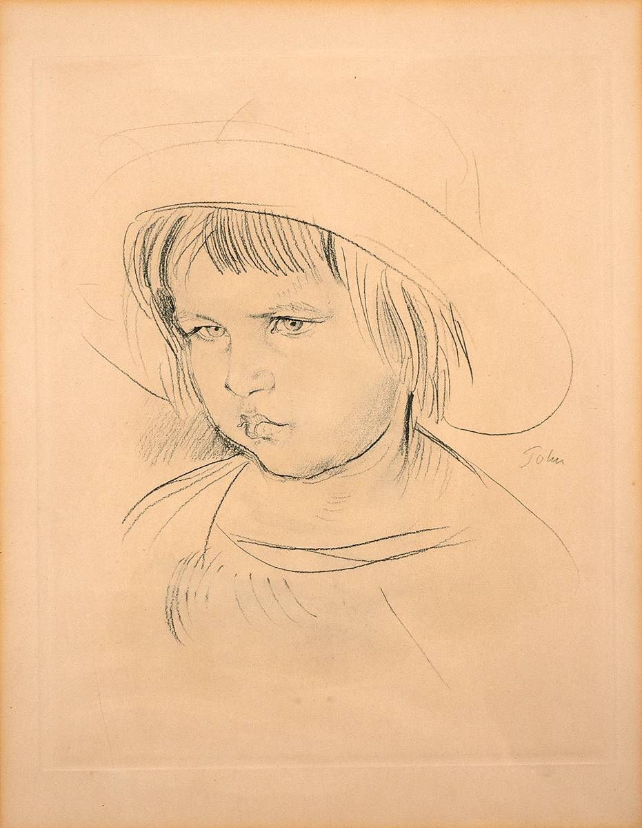 PORTRAIT OF A YOUNG GIRL by Augustus Edwin John sold for 80 at Whyte's Auctions