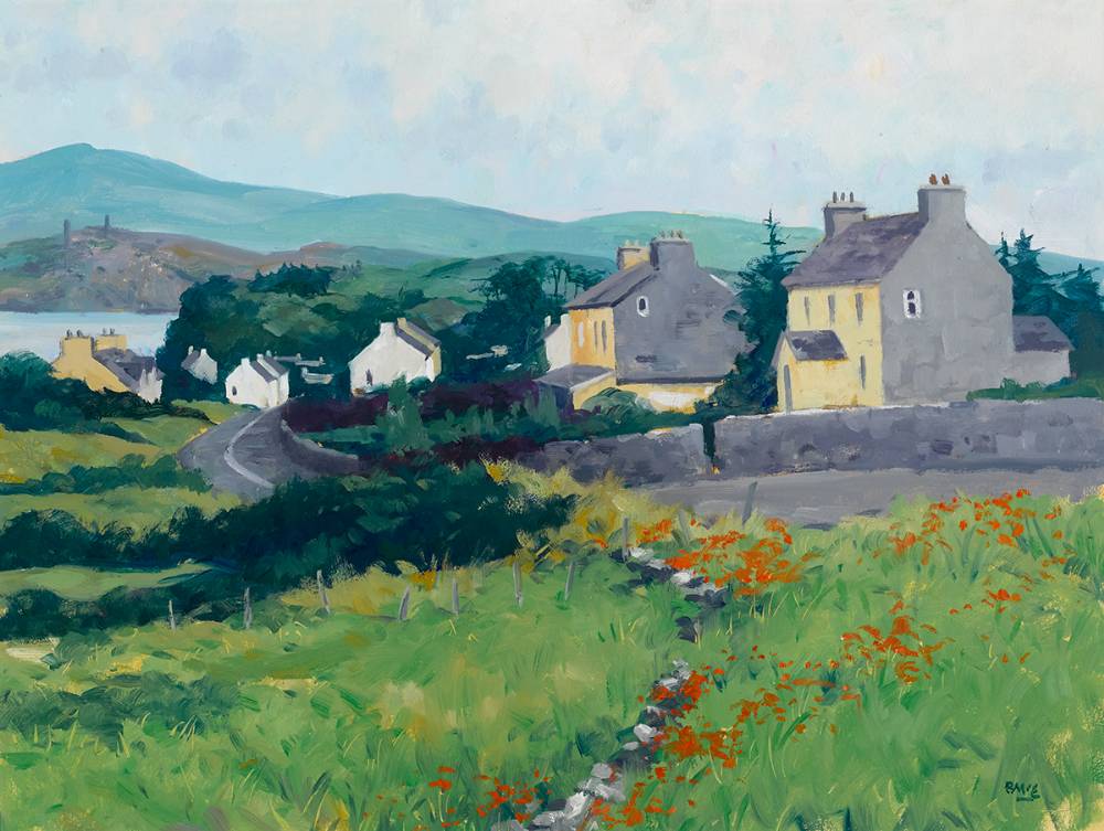 HOUSES AT CROOKHAVEN, WEST CORK by Brett McEntagart RHA (b.1939) at Whyte's Auctions