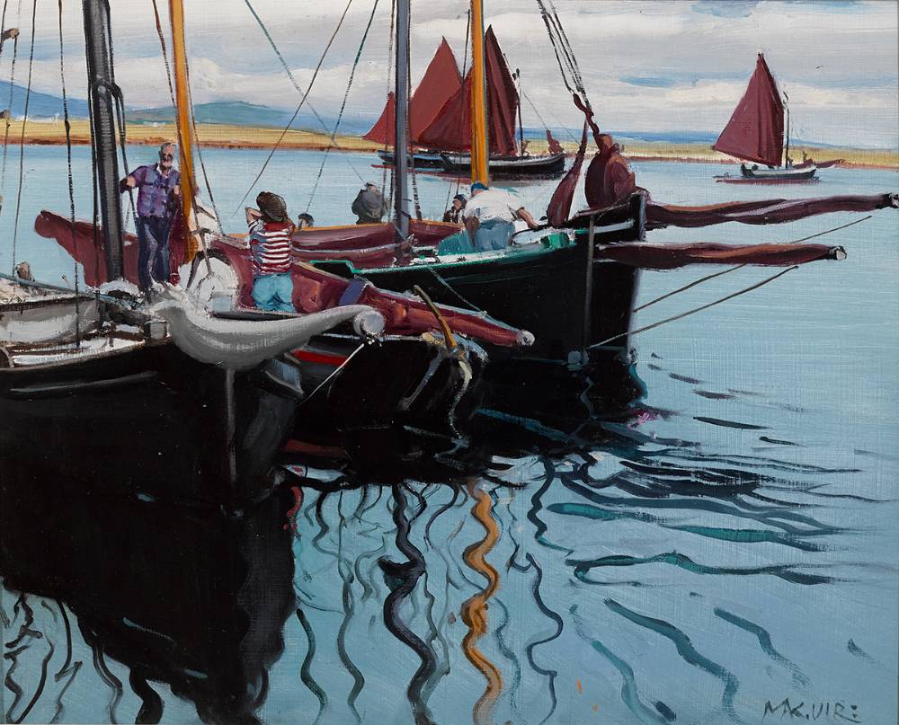 REGATTA, ROUNDSTONE, COUNTY GALWAY by Cecil Maguire RHA RUA (1930-2020) at Whyte's Auctions