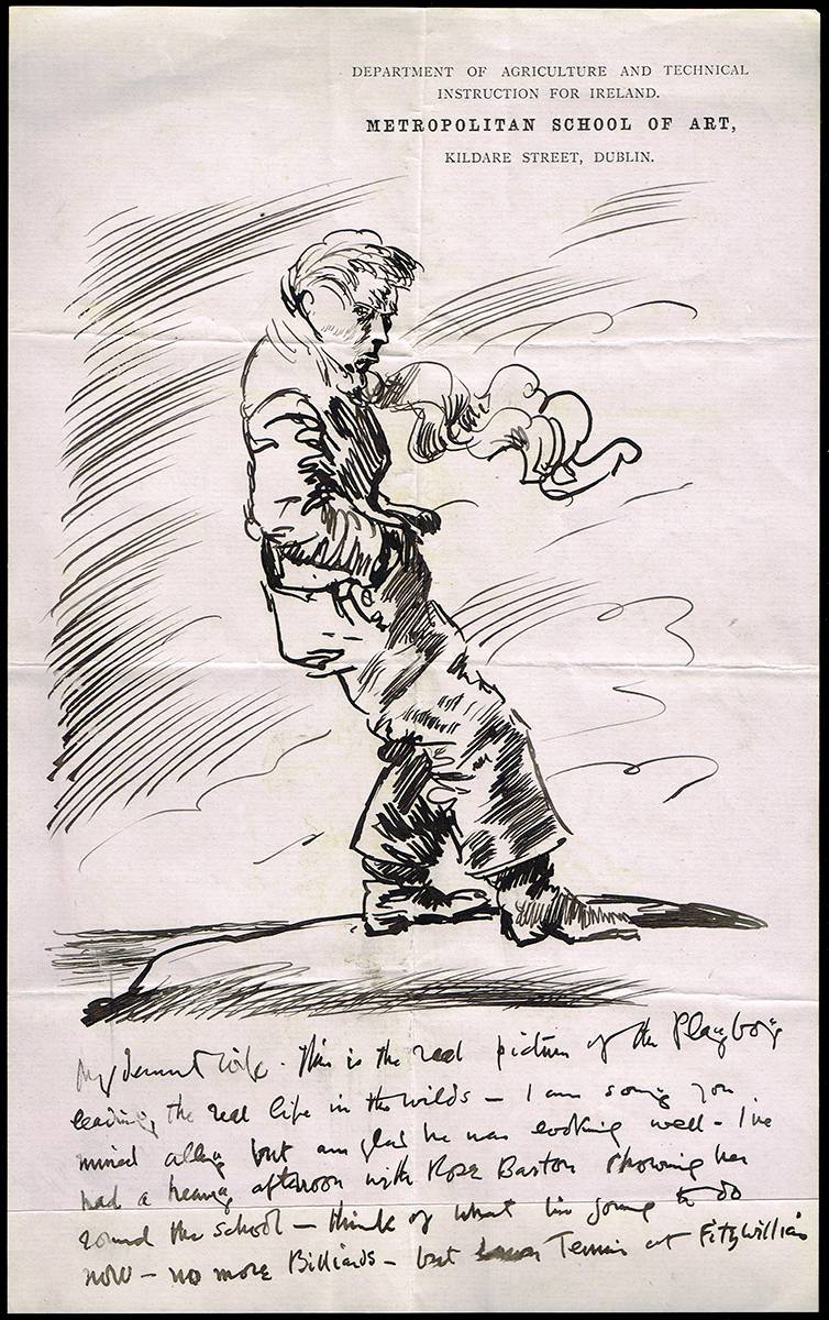 ARTIST IN THE WIND [LETTER TO GRACE] by Sir William Orpen sold for 4,000 at Whyte's Auctions