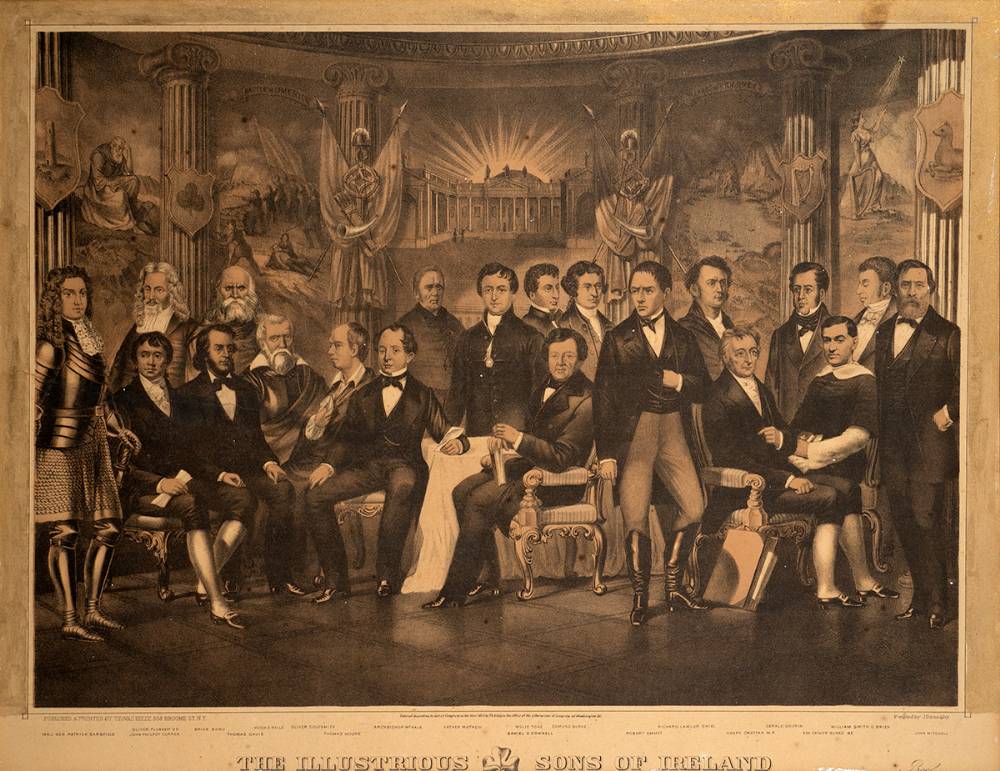 19th Century print. The Illustrious Sons of Ireland. at Whyte's Auctions