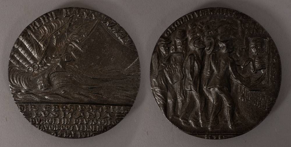1915 (7 May) Sinking of the Lusitania, a German commemorative medal. at Whyte's Auctions