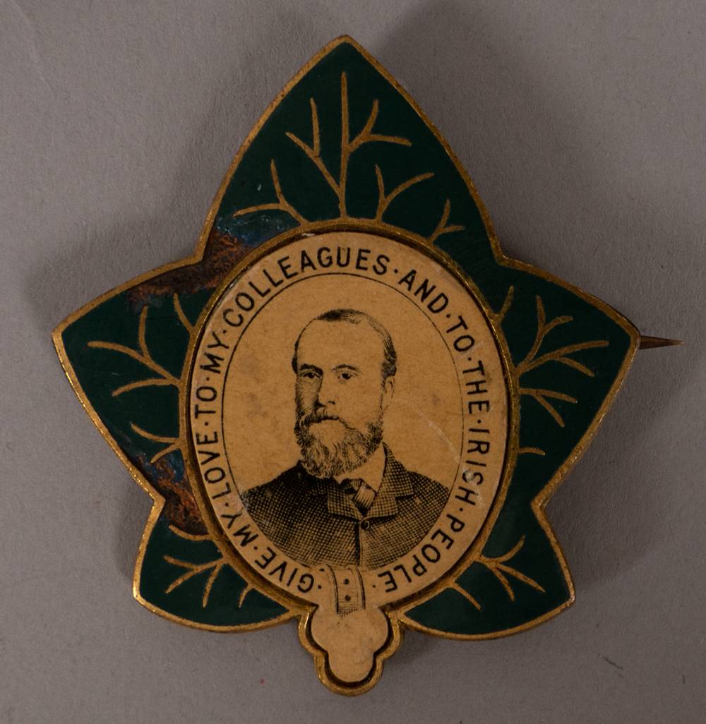 1896 Charles Stuart Parnell memorial badge. at Whyte's Auctions