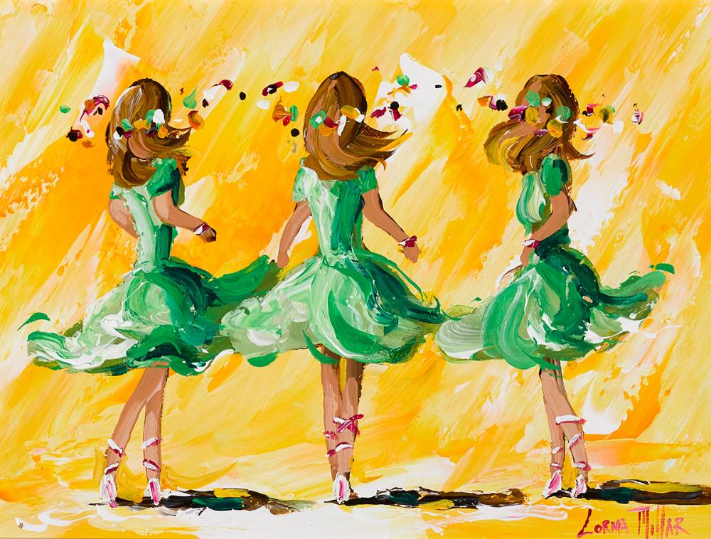 THREE DANCERS by Lorna Millar sold for 360 at Whyte's Auctions