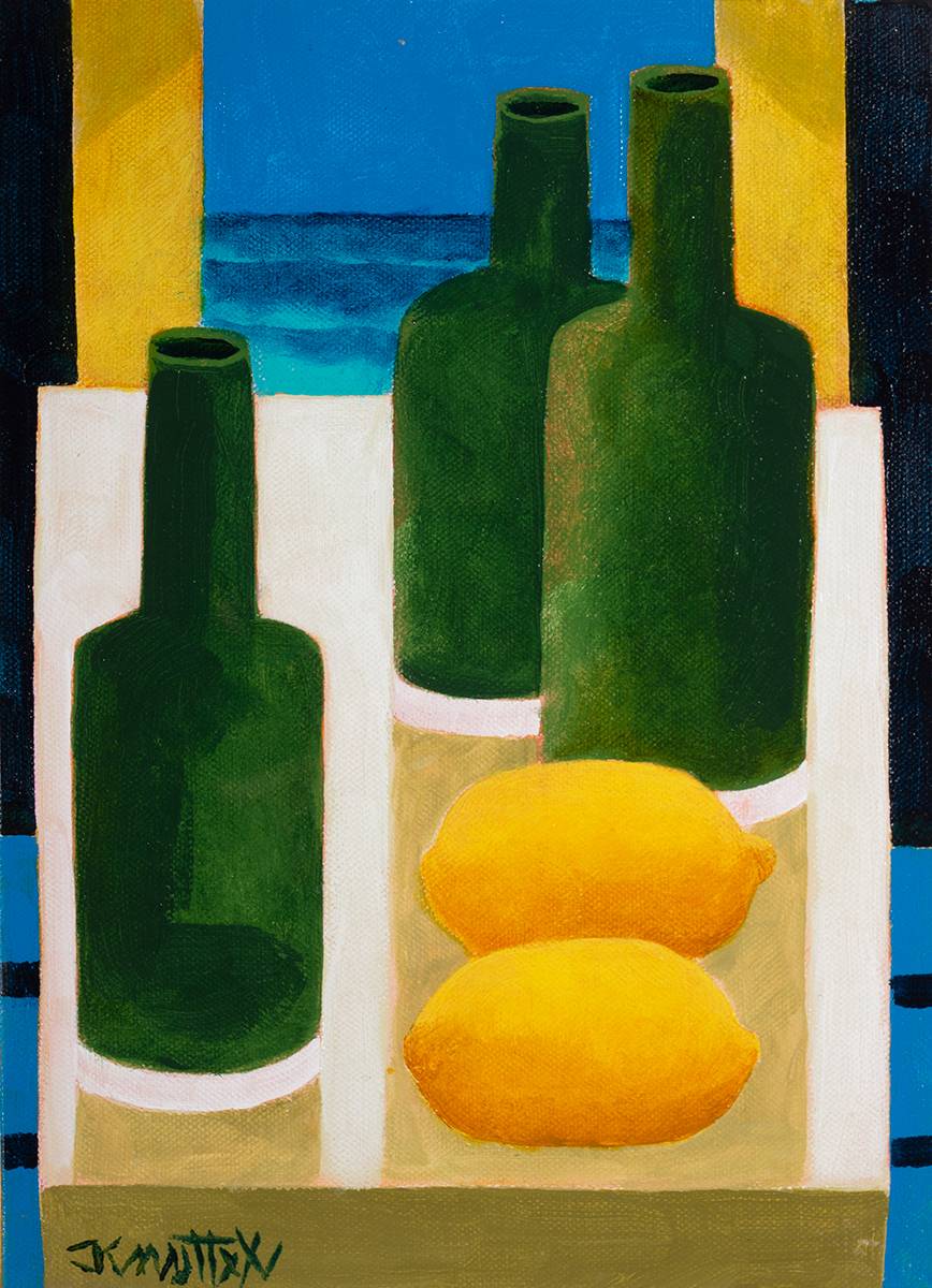STILL LIFE OF BOTTLES AND LEMONS by Graham Knuttel (b.1954) at Whyte's Auctions