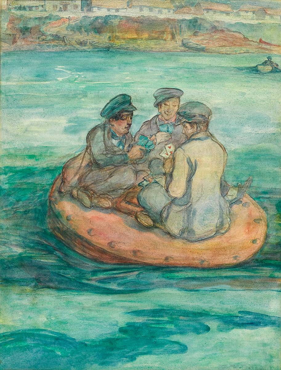 THE ENTHUSIASTS, 1902 by Jack Butler Yeats sold for 32,000 at Whyte's Auctions