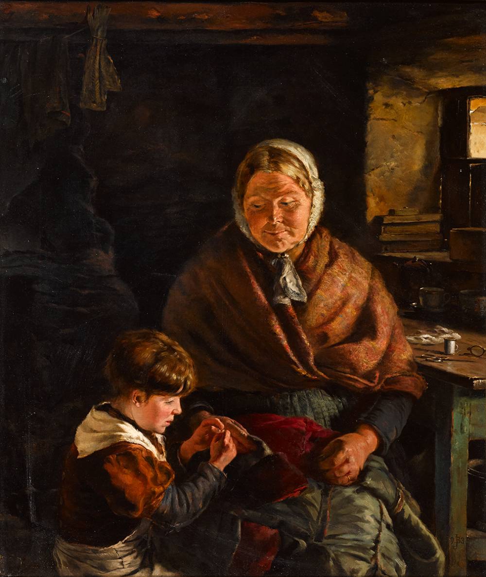 GRANNY'S TREASURE, 1893 by James Brenan RHA (1837-1907) at Whyte's Auctions