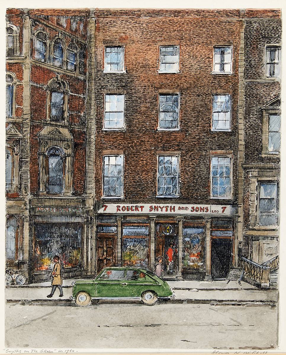 SMYTH'S ON THE GREEN, DUBLIN, 1960 by Flora H. Mitchell sold for 3,600 at Whyte's Auctions