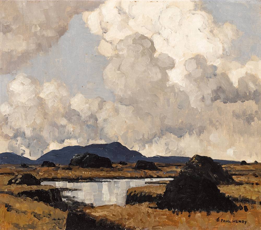 TURF BOG, c.1930-40 by Paul Henry sold for 75,000 at Whyte's Auctions