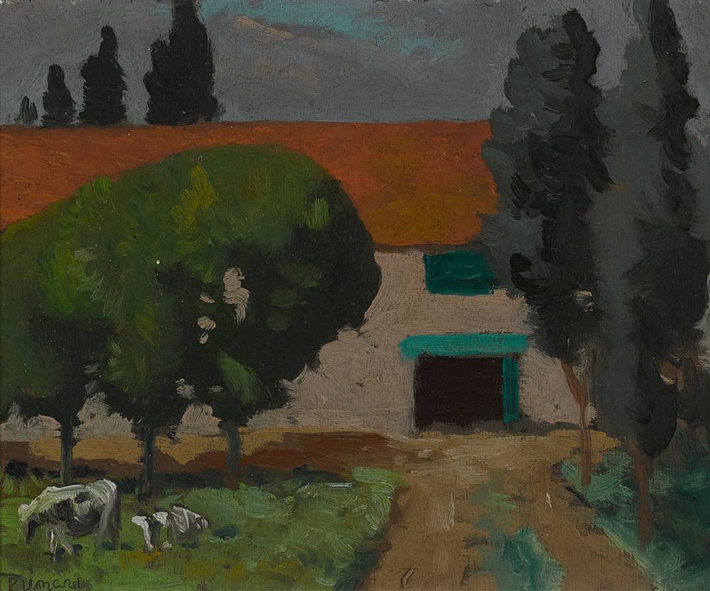 FARM NEAR TERVUREN, BELGIUM, 1979 by Patrick Leonard HRHA (1918-2005) at Whyte's Auctions