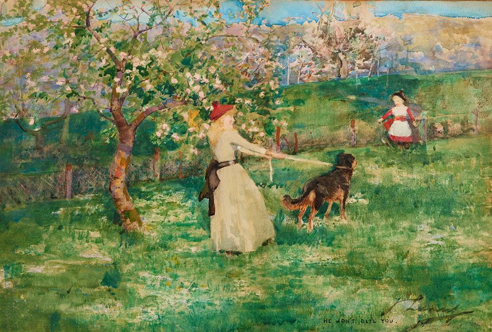 HE WON'T BITE YOU by Sir John Lavery sold for 32,000 at Whyte's Auctions