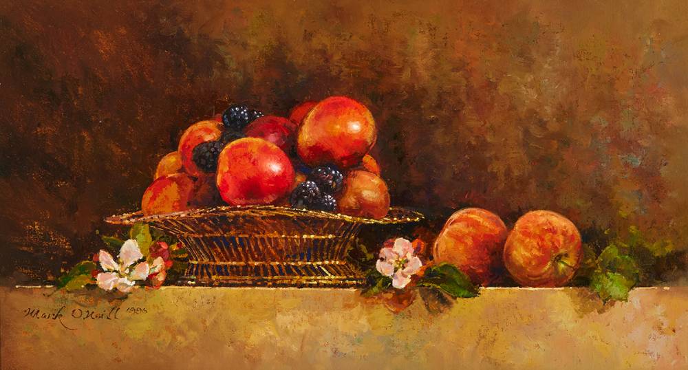 STILL LIFE WITH APPLES AND BLACKBERRIES, 1996 by Mark O'Neill (b.1963) at Whyte's Auctions